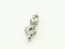 Sterling Silver Bail with Cubic Zirconia White
