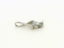 Sterling Silver Bail with Cubic Zirconia White