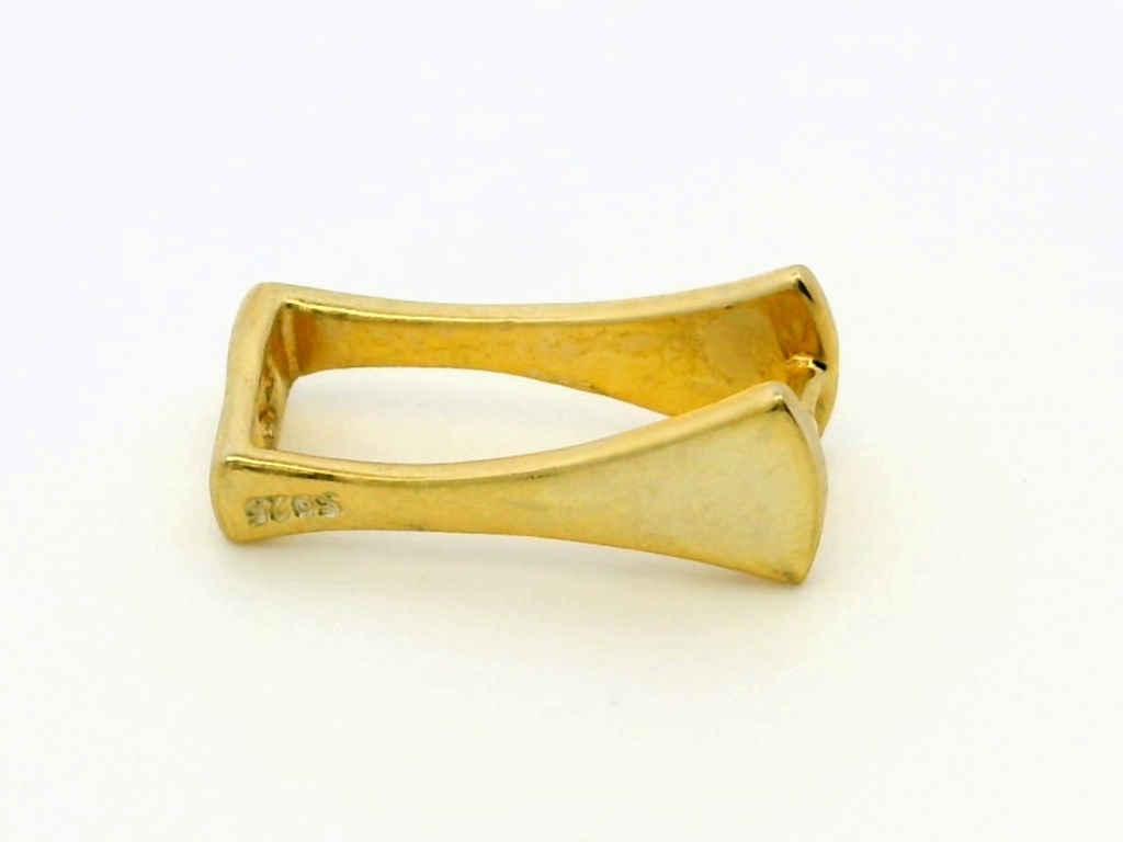 Bail Sterling Silver Gold Plated Fan Shape Stone Holder