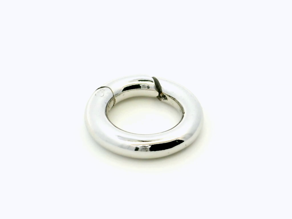 Shortener Sterling Silver 15mm Circle Polished with Trigger 