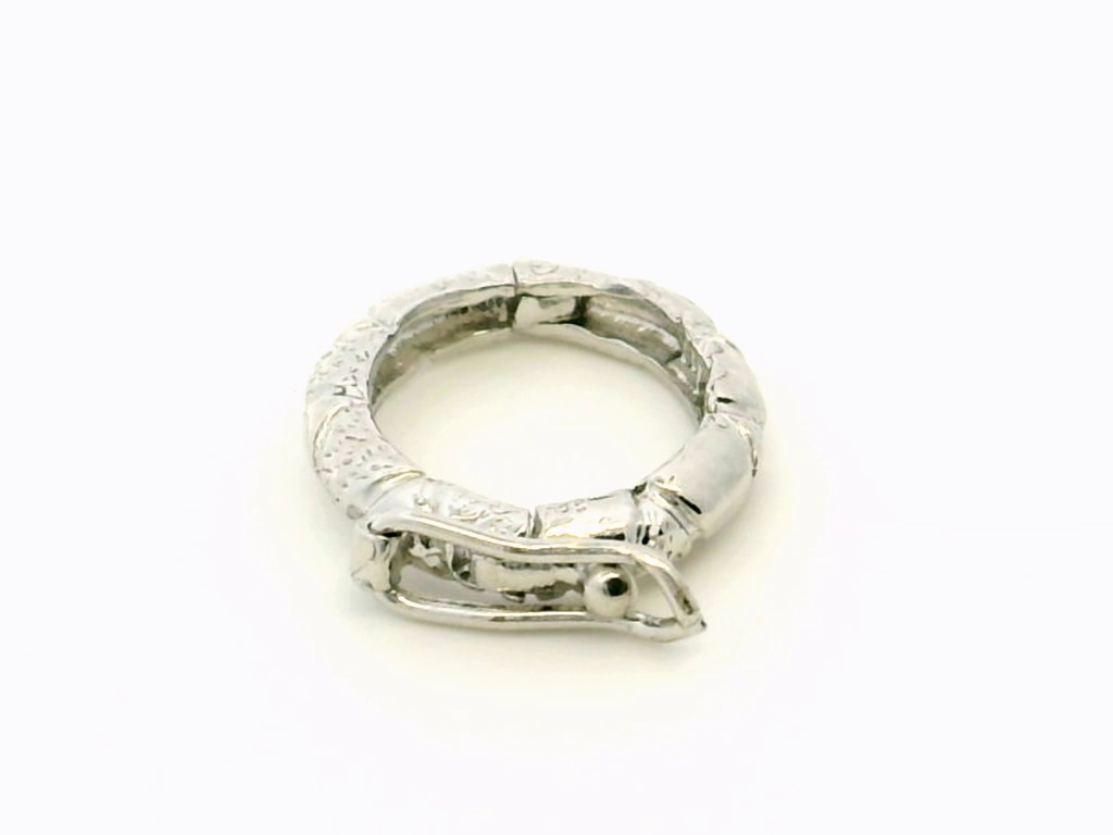 Shortener Sterling Silver 19x15mm Oval Polished with Texture