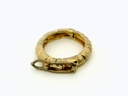 Shortener Sterling Silver Gold Plated 19x15mm Oval Polished with Texture