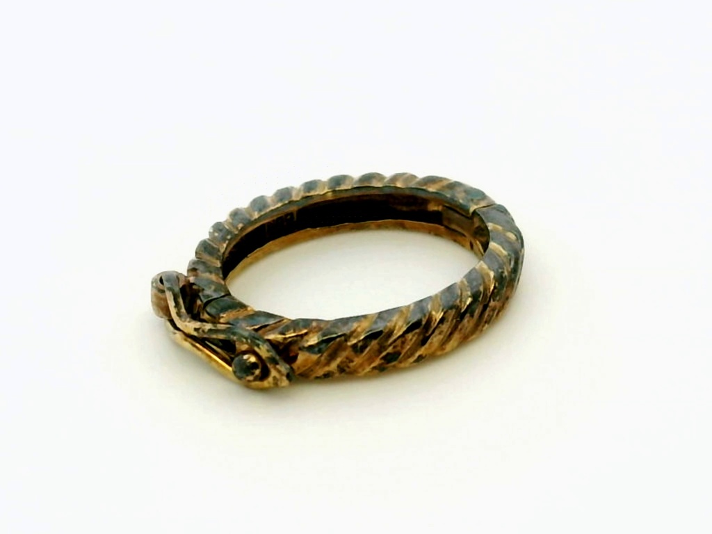Shortener Sterling Silver Gold Plated 17x13mm Oval Polished with Twist Pattern