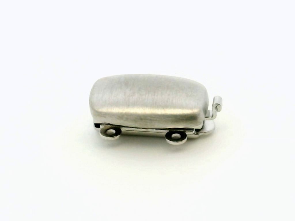 Clasp Sterling Silver 14x10mm 2 Row Cushion Matt Finished 