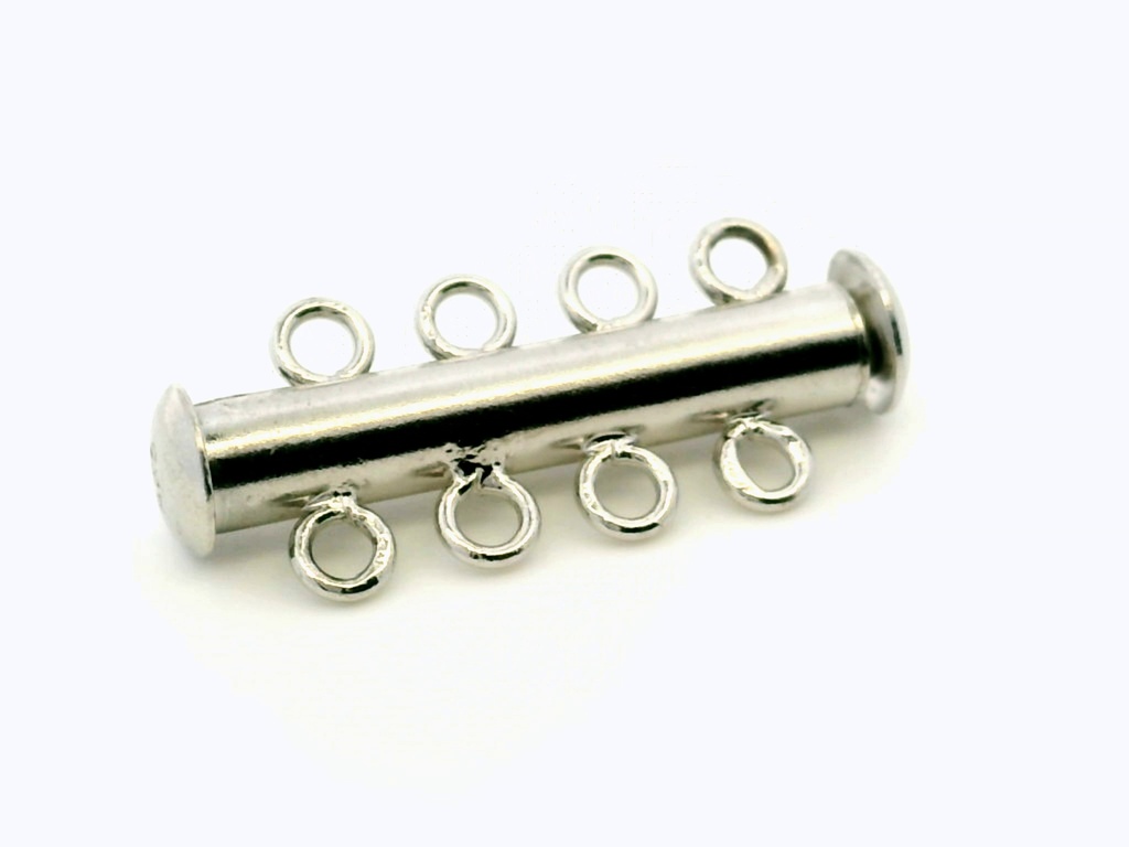Clasp Sterling Silver 25x4mm 4 Row Polished