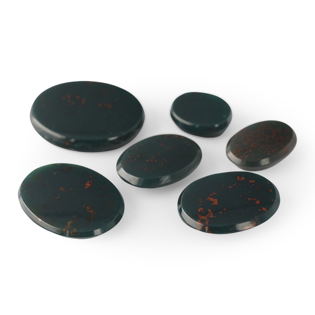 Bloodstone 7x5mm Oval Buff Top 