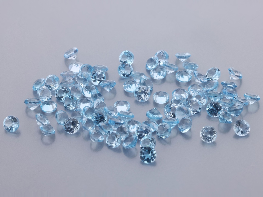 Topaz  2.25mm Round Medium Blue 