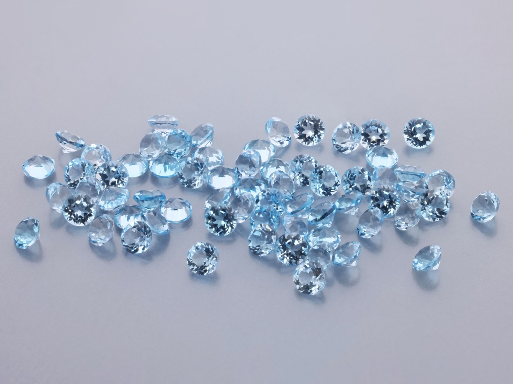 Topaz  2.50mm Round Medium Blue 