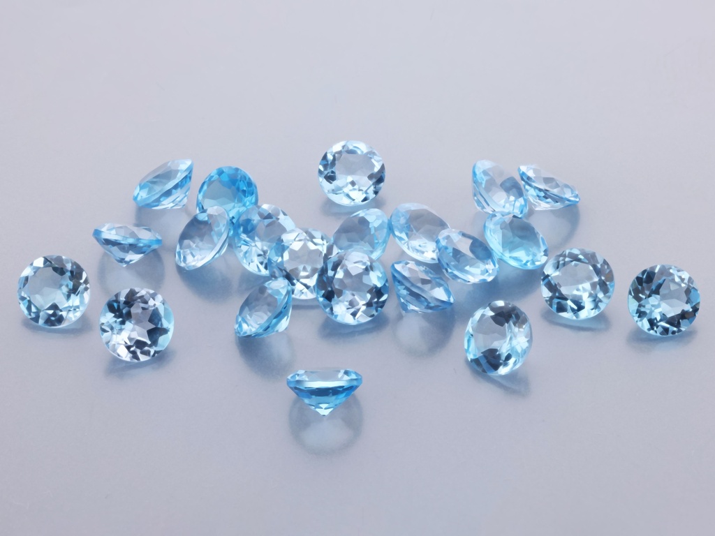 Topaz  4.25mm Round Medium Blue 
