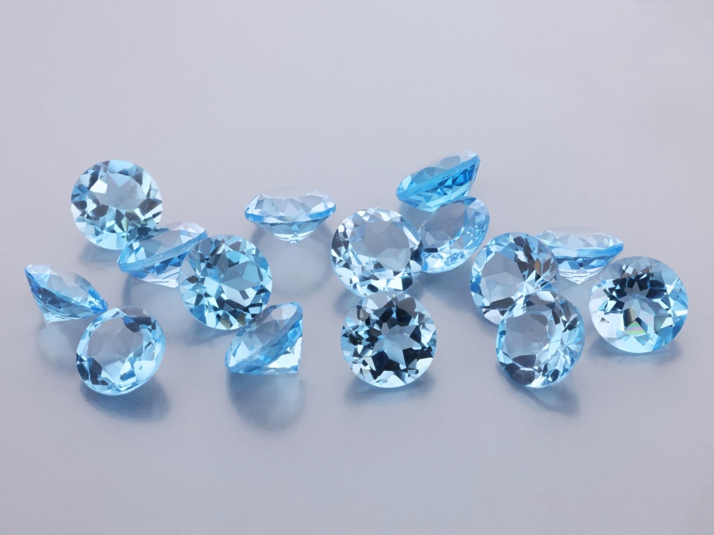 Topaz  6.00mm Round Medium Blue 