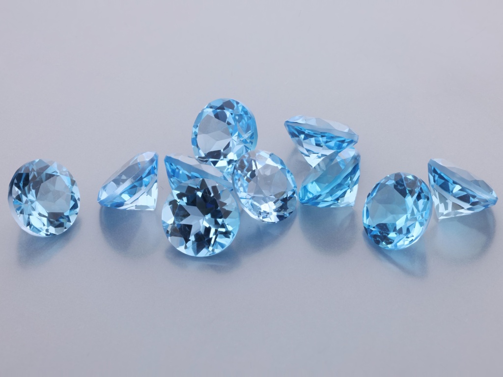 Topaz  6.50mm Round Medium Blue 