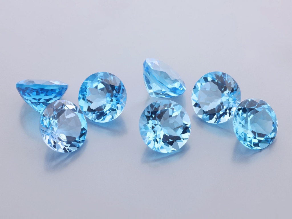Topaz  9.00mm Round Medium Blue 