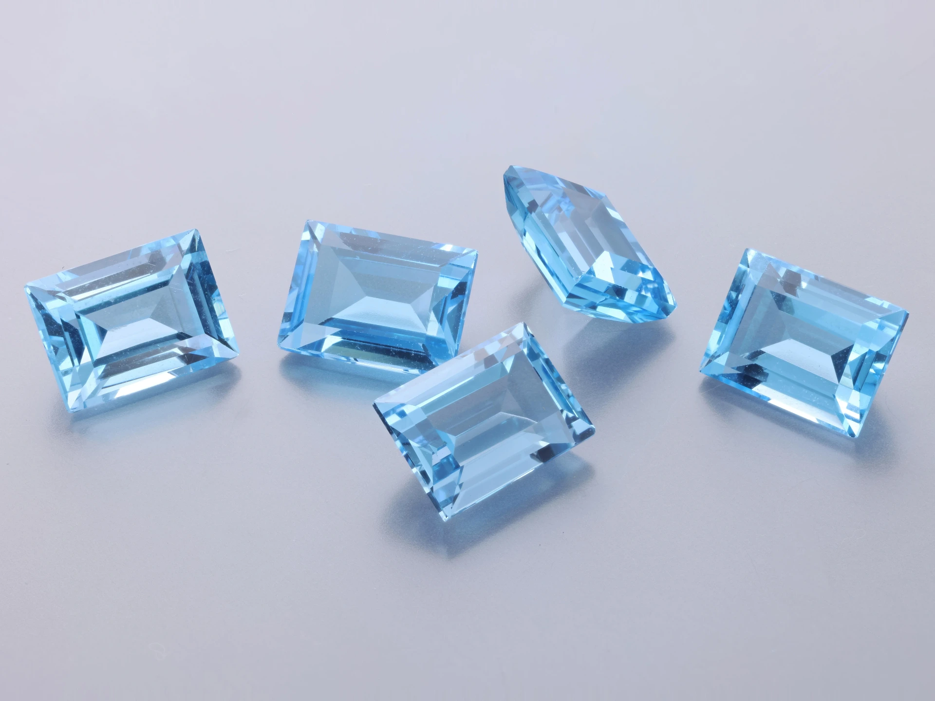 Topaz  8x6mm Baguette Medium Blue 