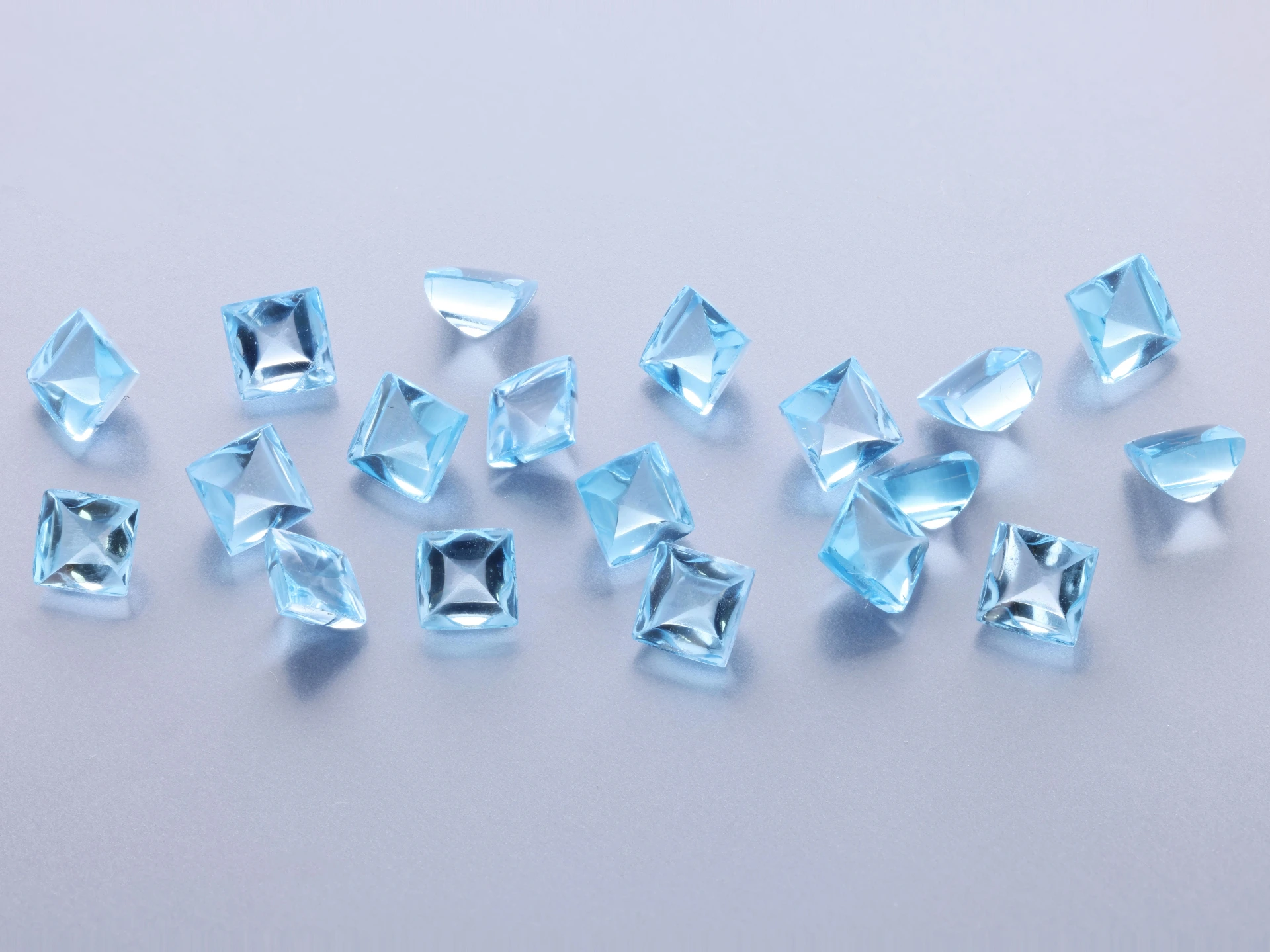 Topaz 3.00mm Square Cabochon Medium Blue 