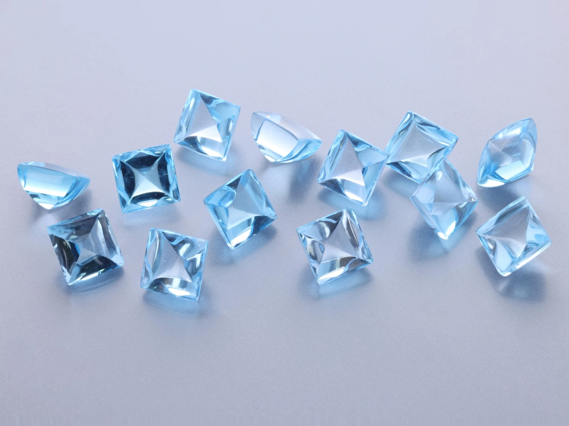 Topaz 4.00mm Square Cabochon Medium Blue 