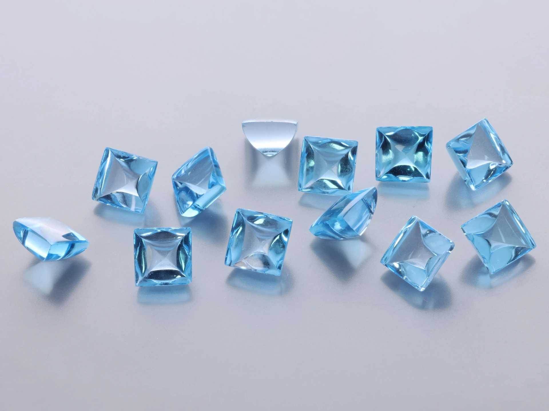 Topaz 4.50mm Square Cabochon Medium Blue 