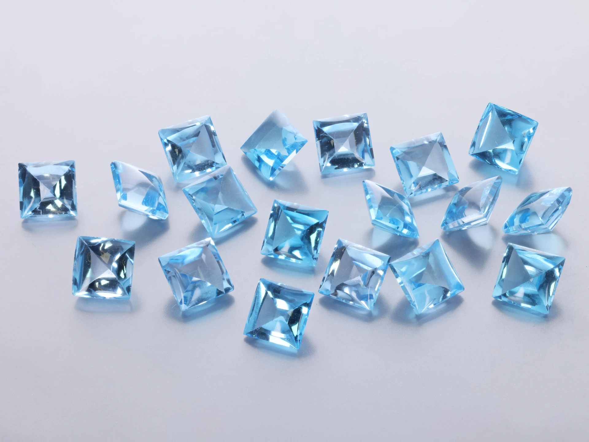 Topaz 5.00mm Square Cabochon Medium Blue 