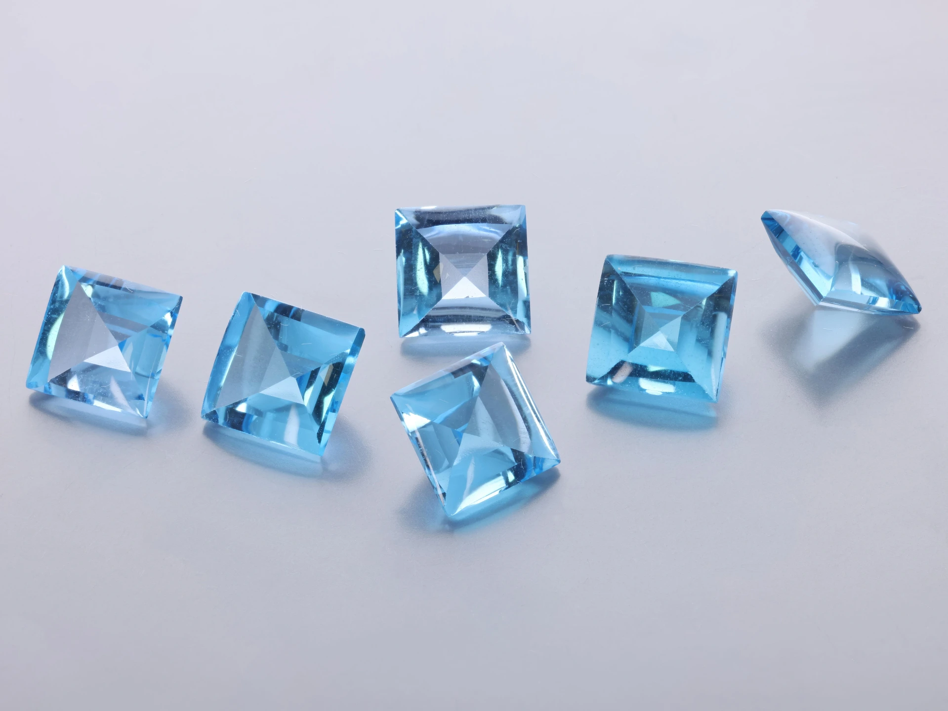 Topaz 7.00mm Square Cabochon Medium Blue 