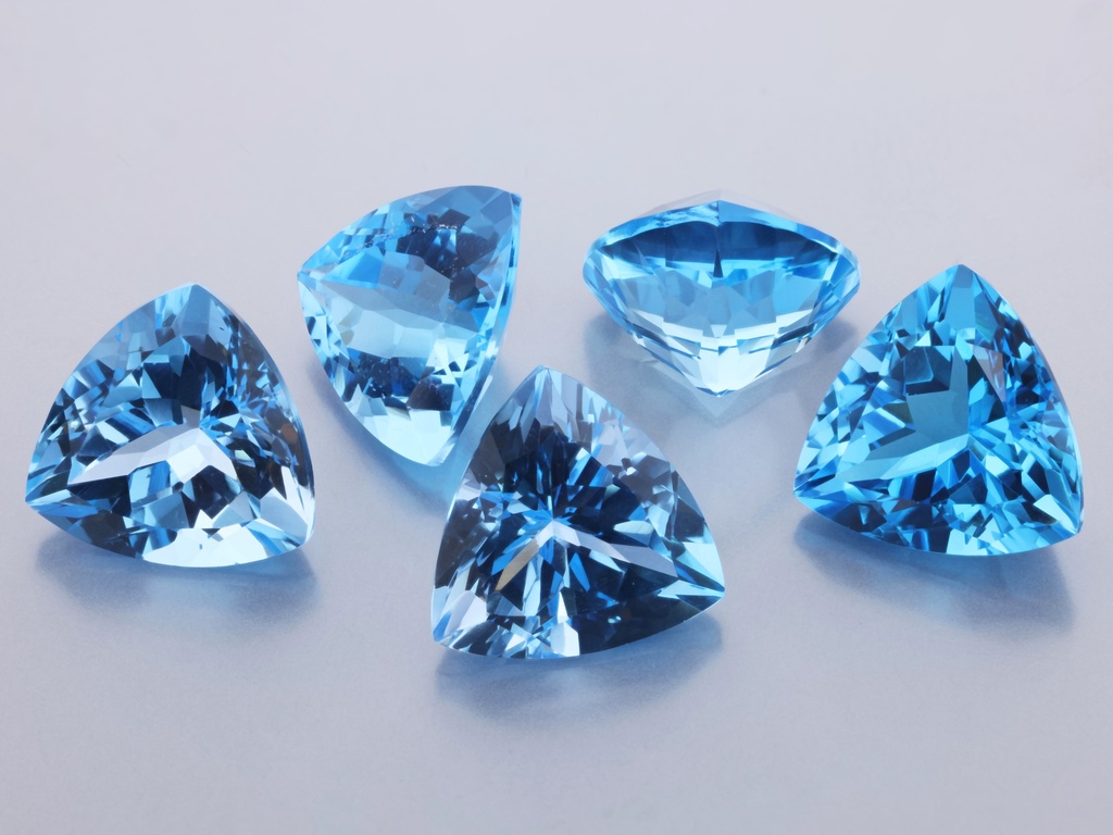 Topaz 10mm Trilliant Medium Blue