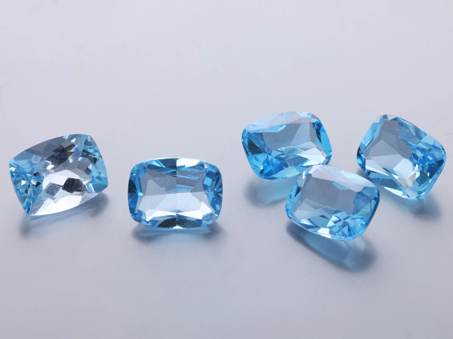 Topaz 8x6mm Cushion Medium Blue