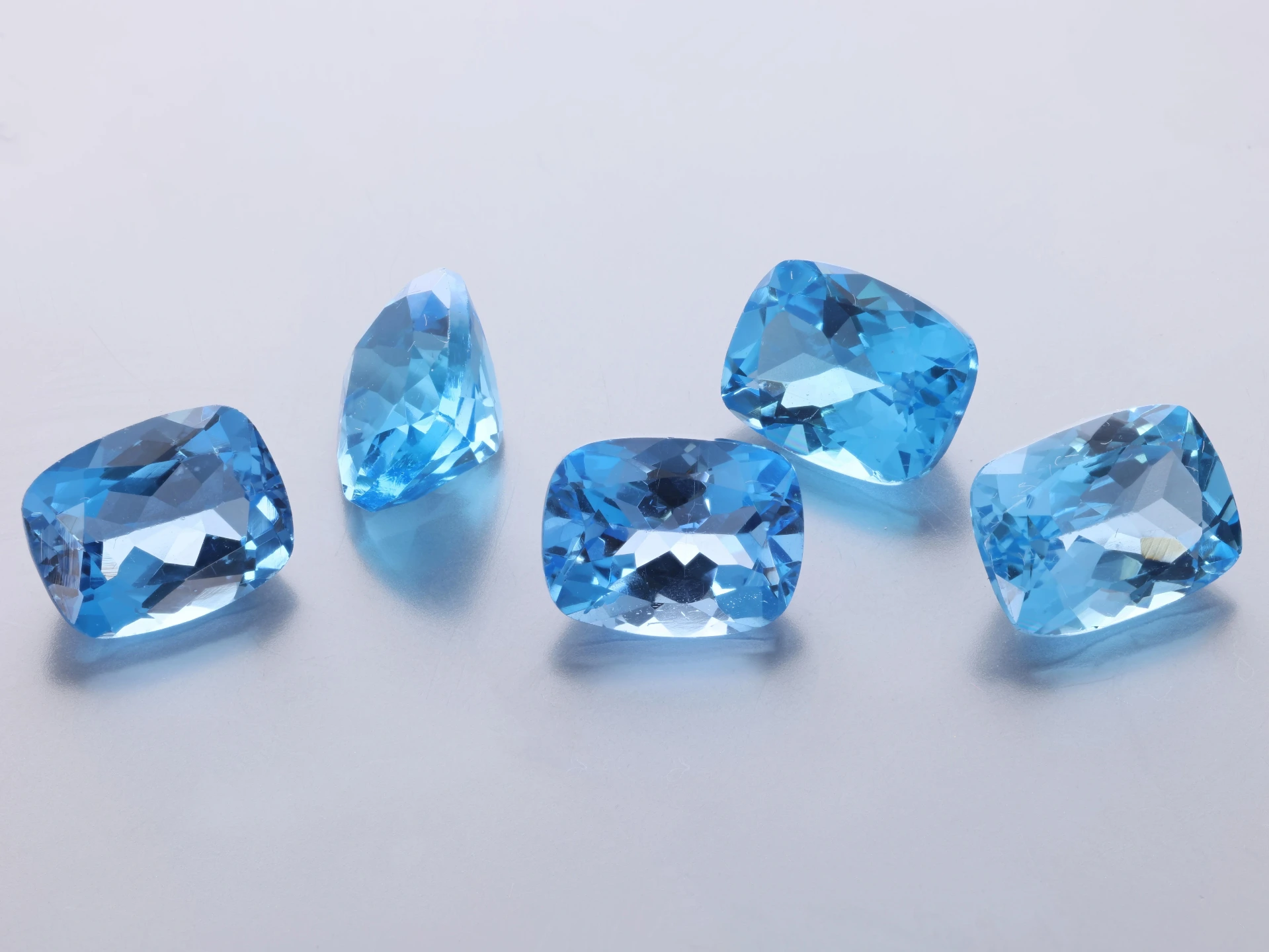 Topaz 9x7mm Cushion Medium Blue