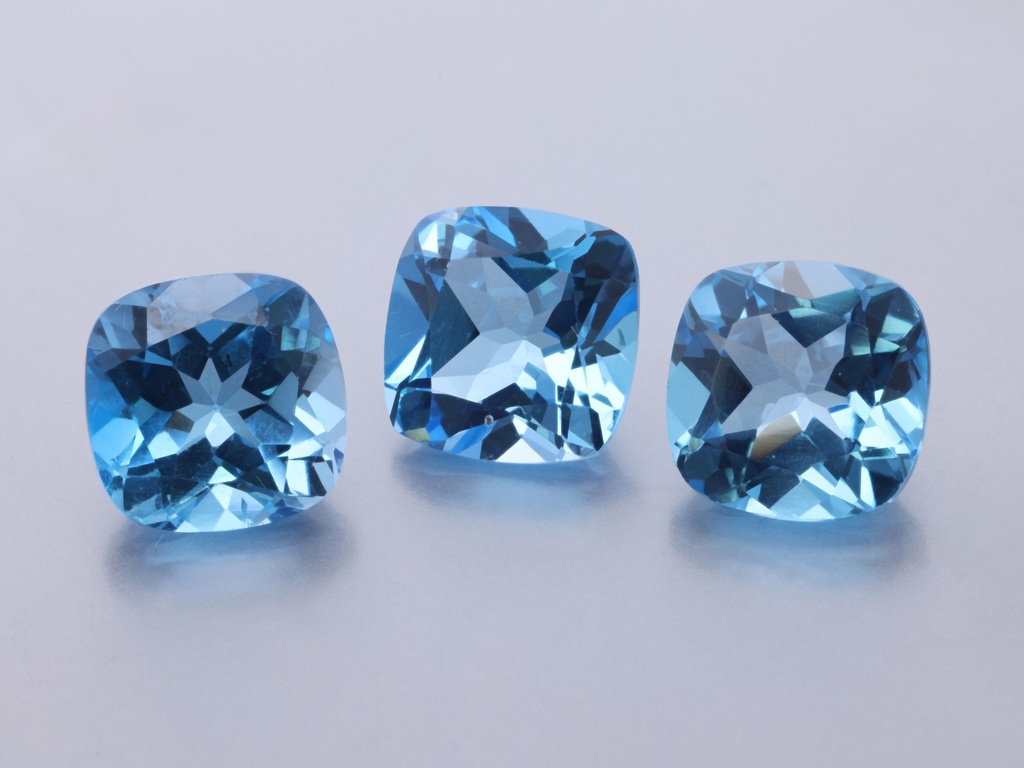 Topaz 8.00mm Square Cushion Medium Blue