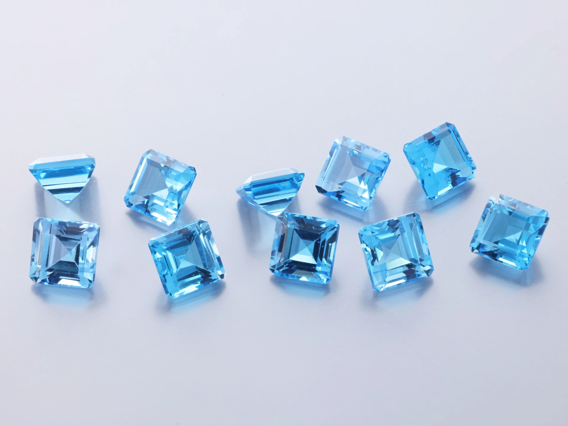 Topaz  5.00mm Square Emerald Cut Medium Blue 