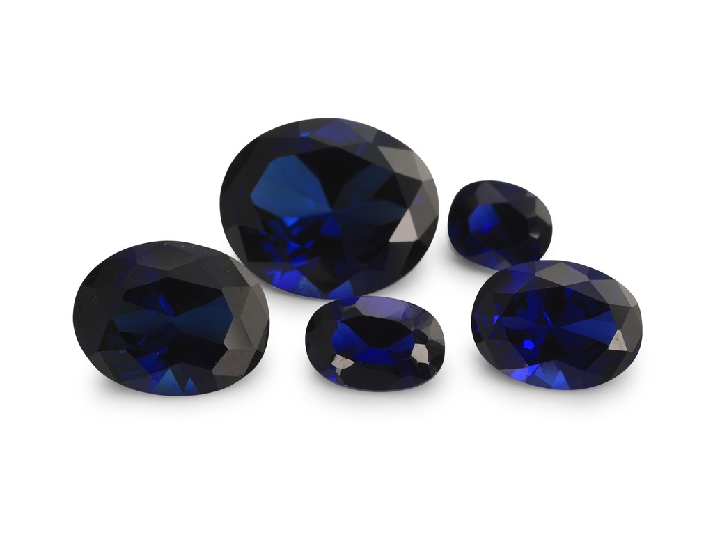 [YDVB0504] Synthetic/Lab Grown Sapphire 5x4mm Oval Blue