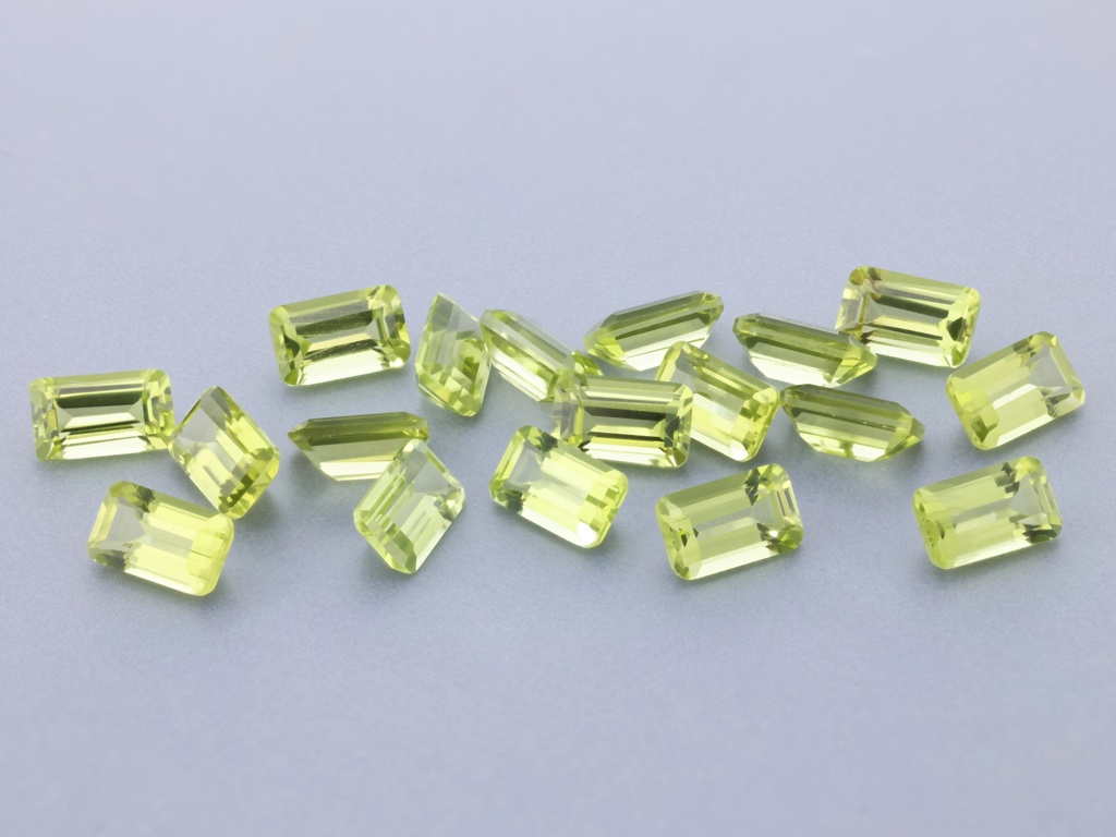 Peridot 5x3mm Emerald Cut