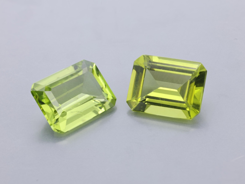 Peridot 9x7mm Emerald Cut