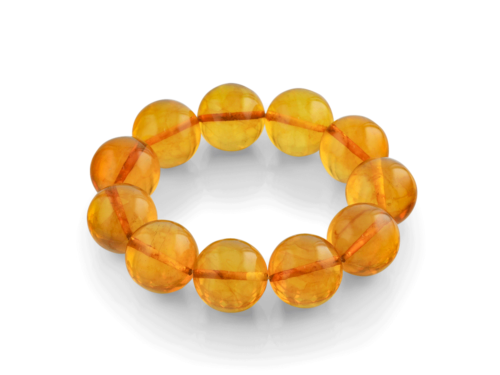 [AMBX3131] Amber 17-18mm Round Polished Bracelet