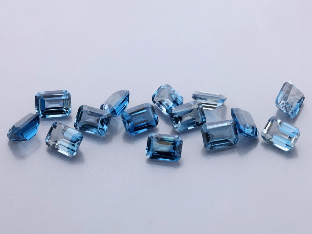 London Blue Topaz 4x3mm Emerald Cut