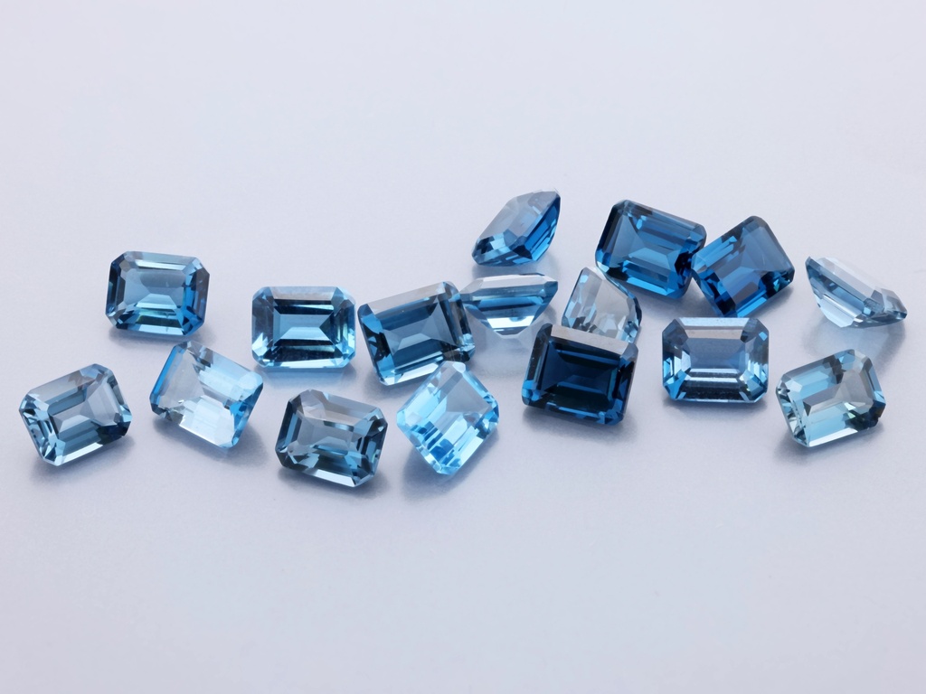 London Blue Topaz 5x4mm Emerald Cut