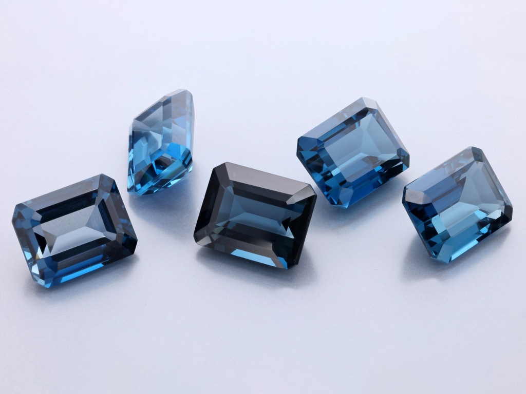 London Blue Topaz 10x8mm Emerald Cut