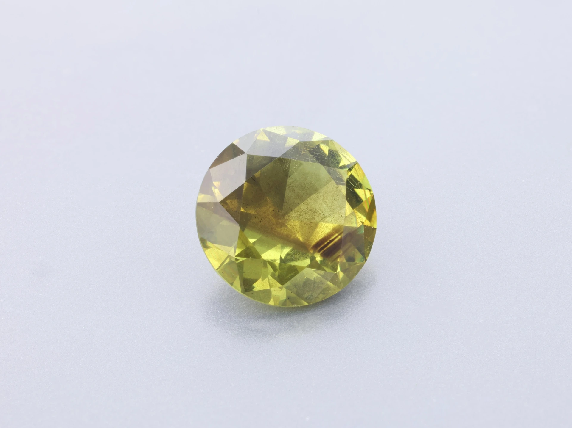 Parti Sapphire 6.60mm Round Dark Yellow UNHEATED
