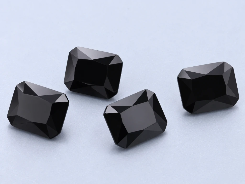 Black Spinel 10x8mm Radiant Cut
