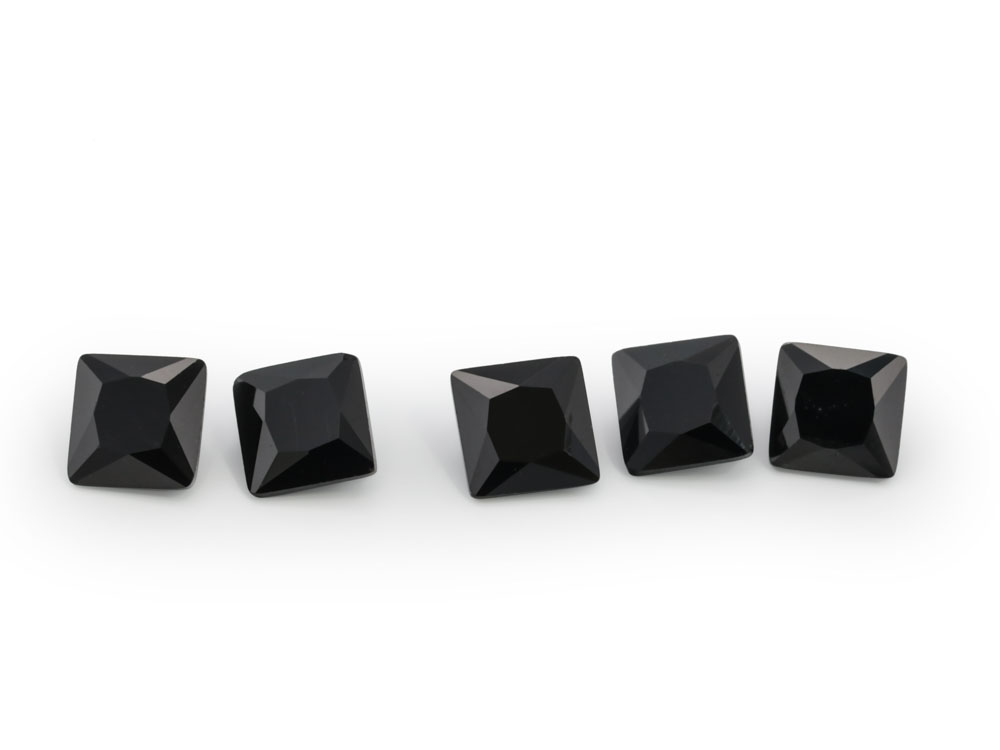 [LKQP0300] Black Spinel 3.00mm Princess Cut