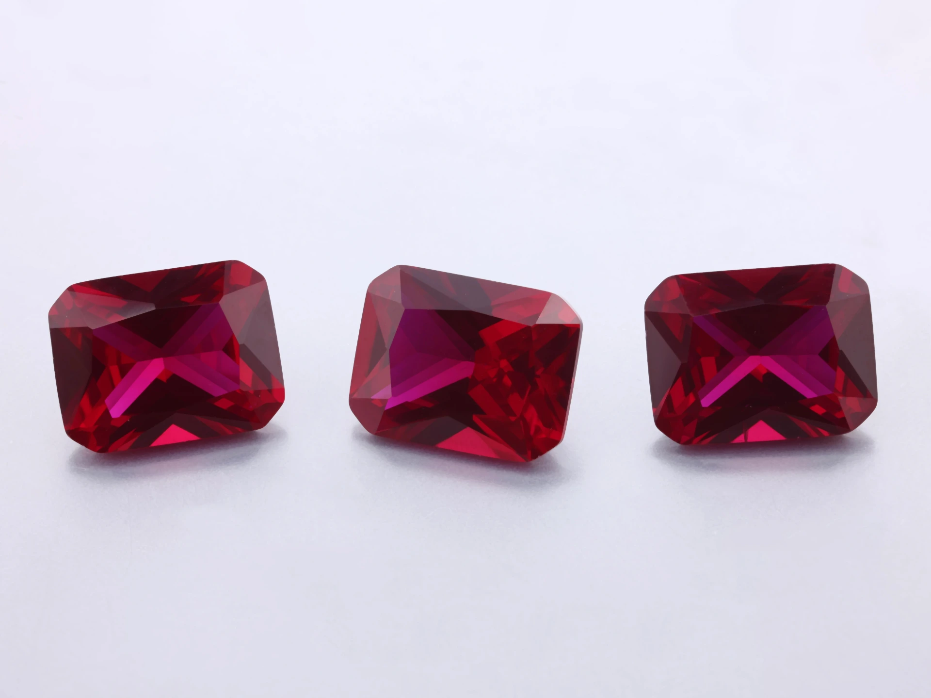 [RSDER-0907] Synthetic/Lab Grown Ruby Dark Red 9x7mm Radiant Cut