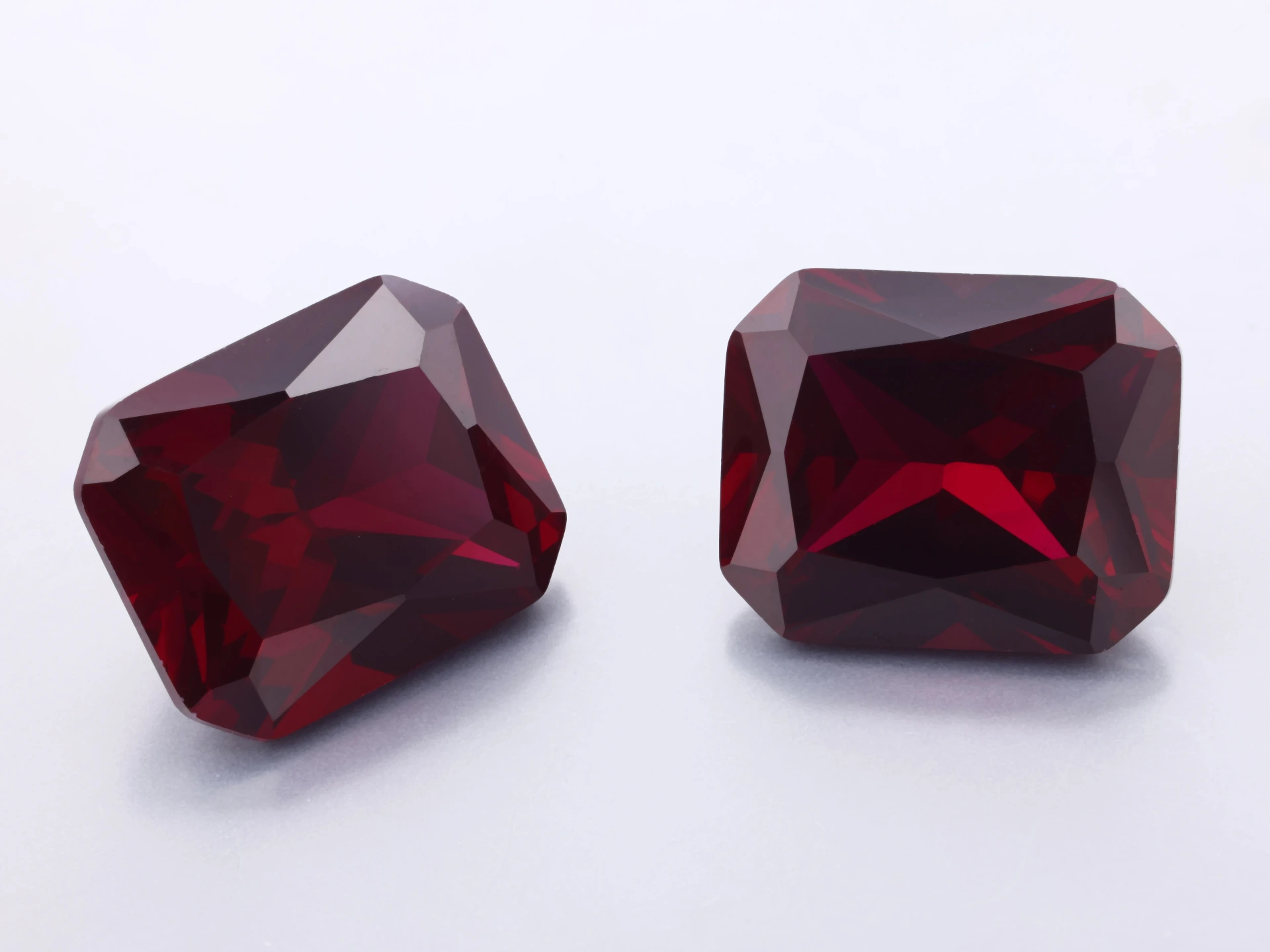 [RSDER-1210] Synthetic/Lab Grown Ruby Dark Red 12x10mm Radiant Cut