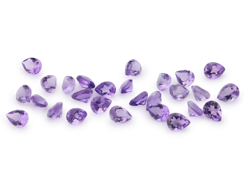 Amethyst 4x3mm Pear Shape Light Colour 