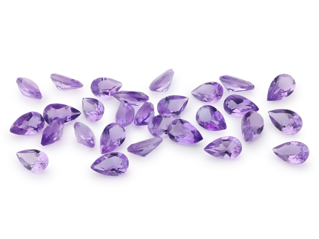 Amethyst 5x3mm Pear Shape Light Colour 