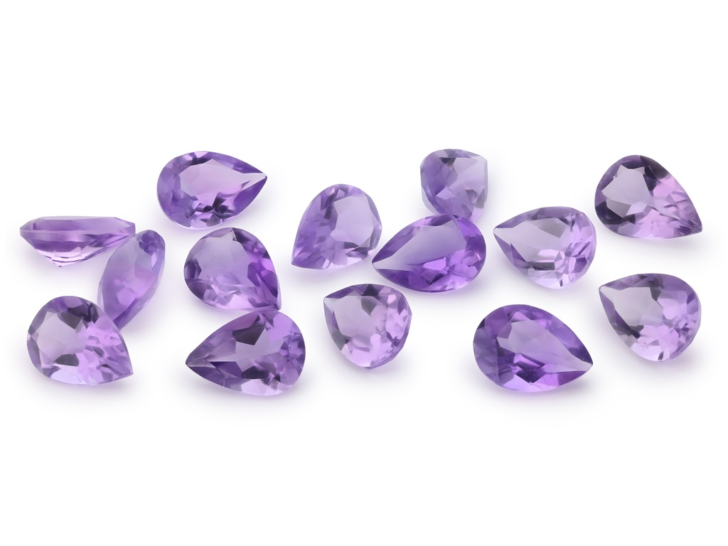 Amethyst 7x5mm Pear Shape Light Colour 