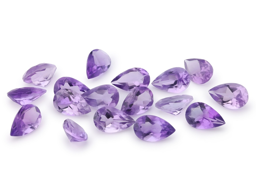Amethyst 8x5mm Pear Shape Light Colour 