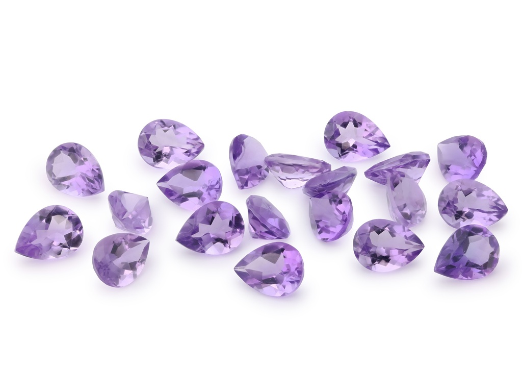 [QAPB0806F] Amethyst 8x6mm Pear Shape Light Colour 