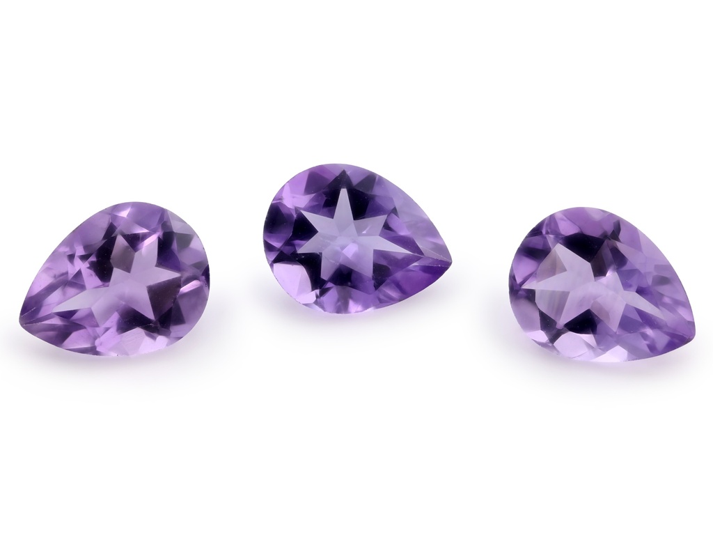 [QAPB0907F] Amethyst 9x7mm Pear Shape Light Colour 