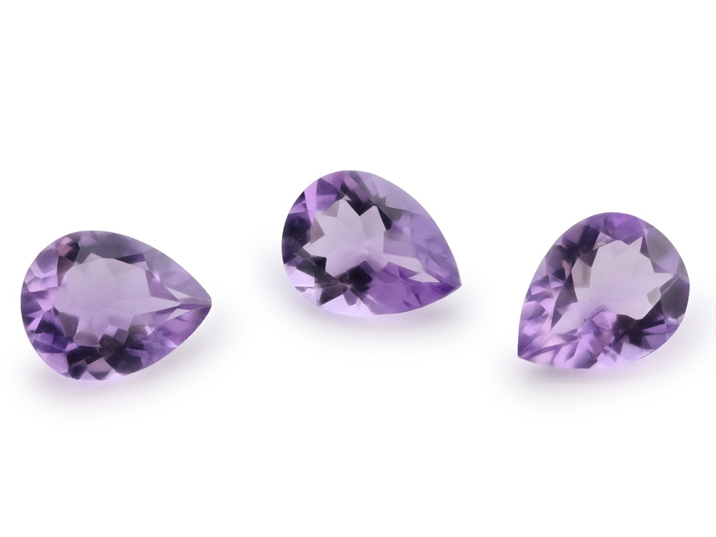 [QAPB1008F] Amethyst 10x8mm Pear Shape Light Colour 