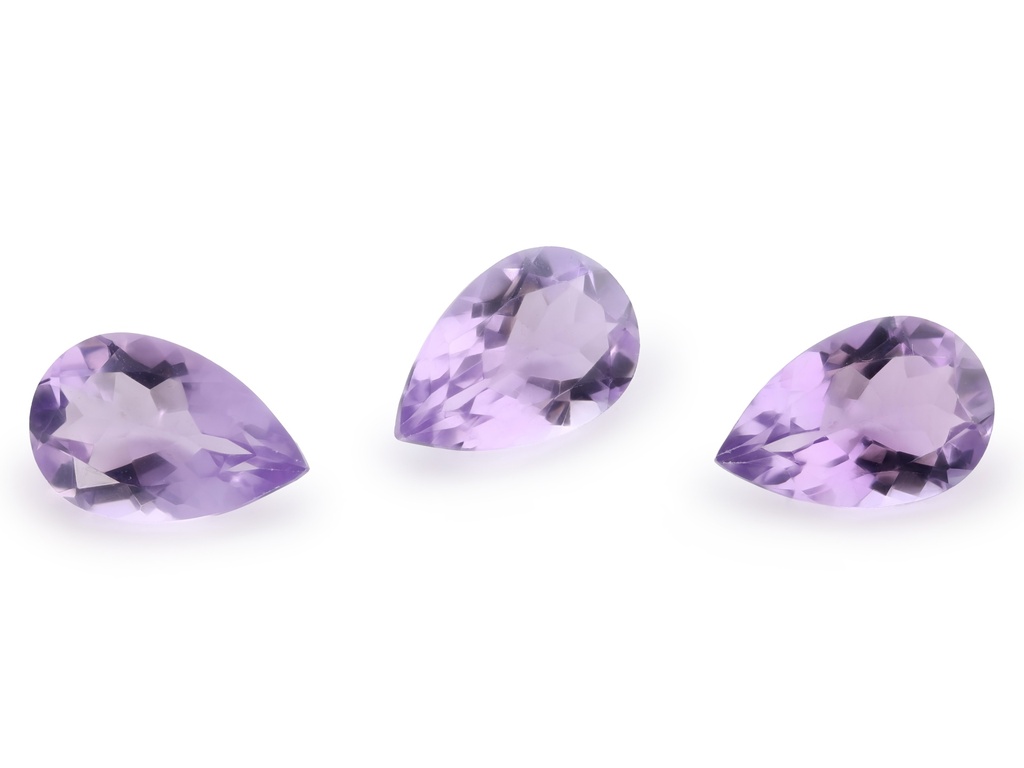 [QAPB1208F] Amethyst 12x8mm Pear Shape Light Colour 