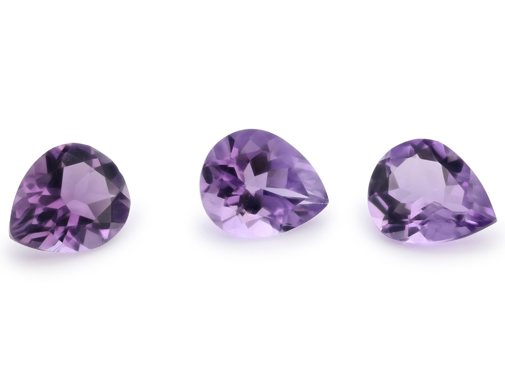 Amethyst 12x10mm Pear Shape Light Colour 