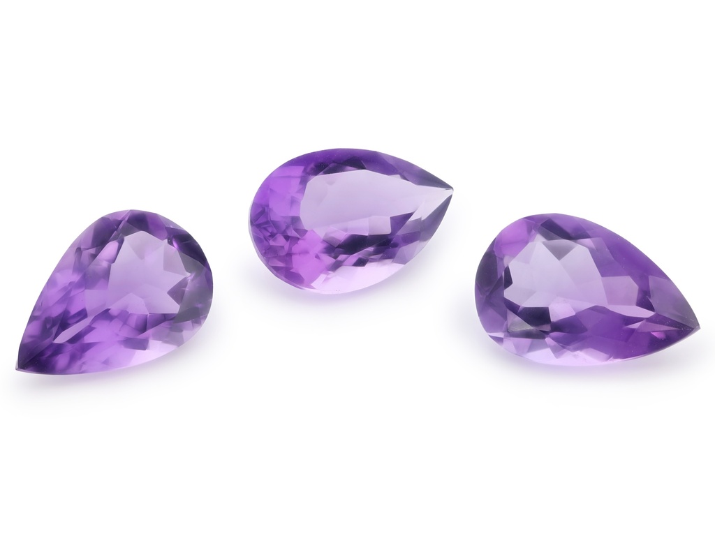 Amethyst 15x10mm Pear Shape Light Colour 