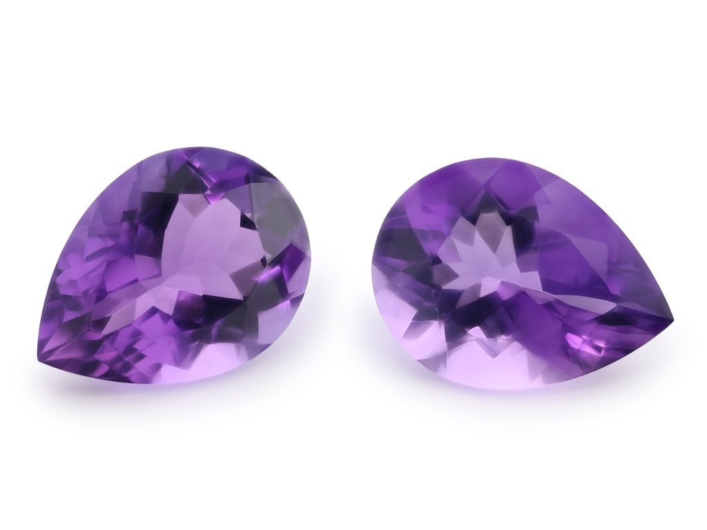 Amethyst 20x15mm Pear Shape Light Colour 